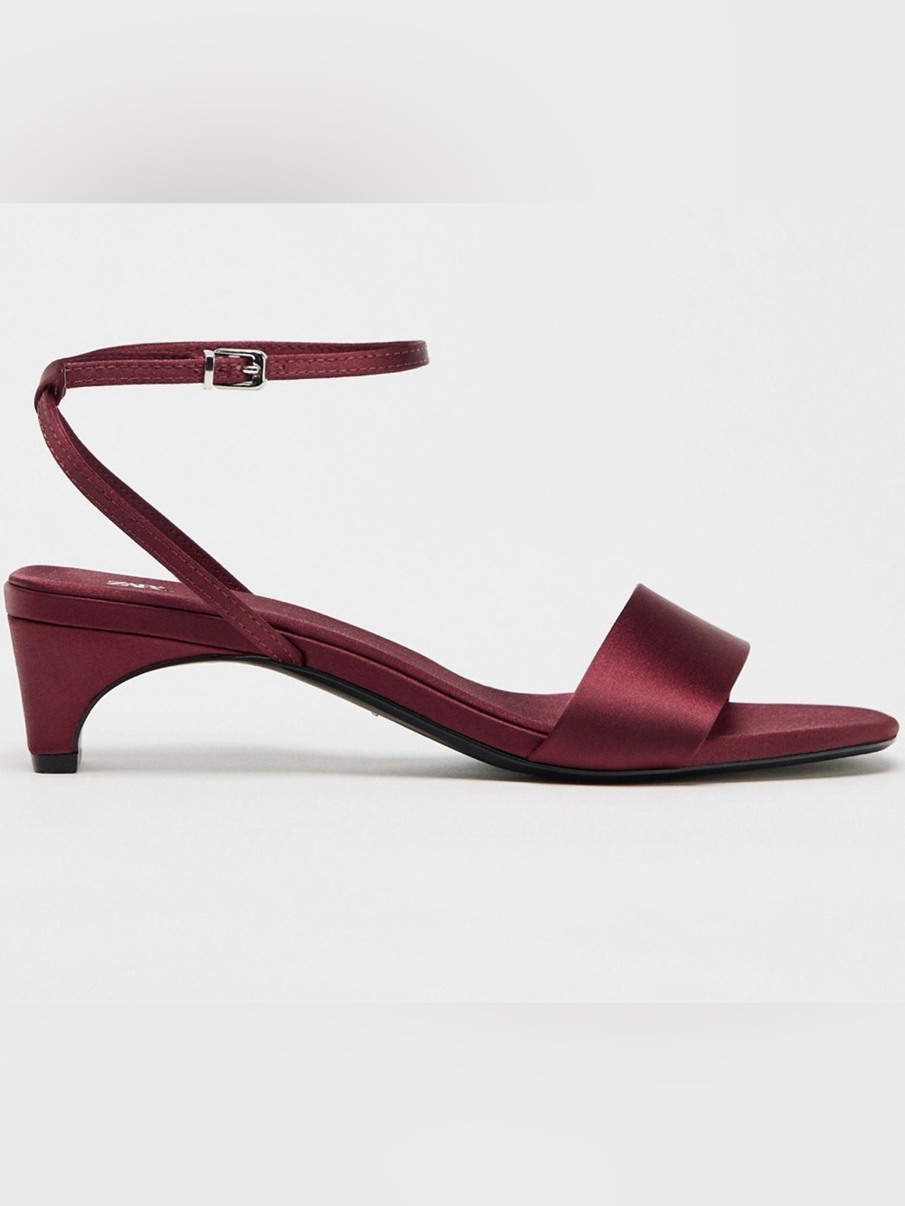 Zara Women’s Deep Red Strappy Sandals Size 6.5 - Picture 1 of 16